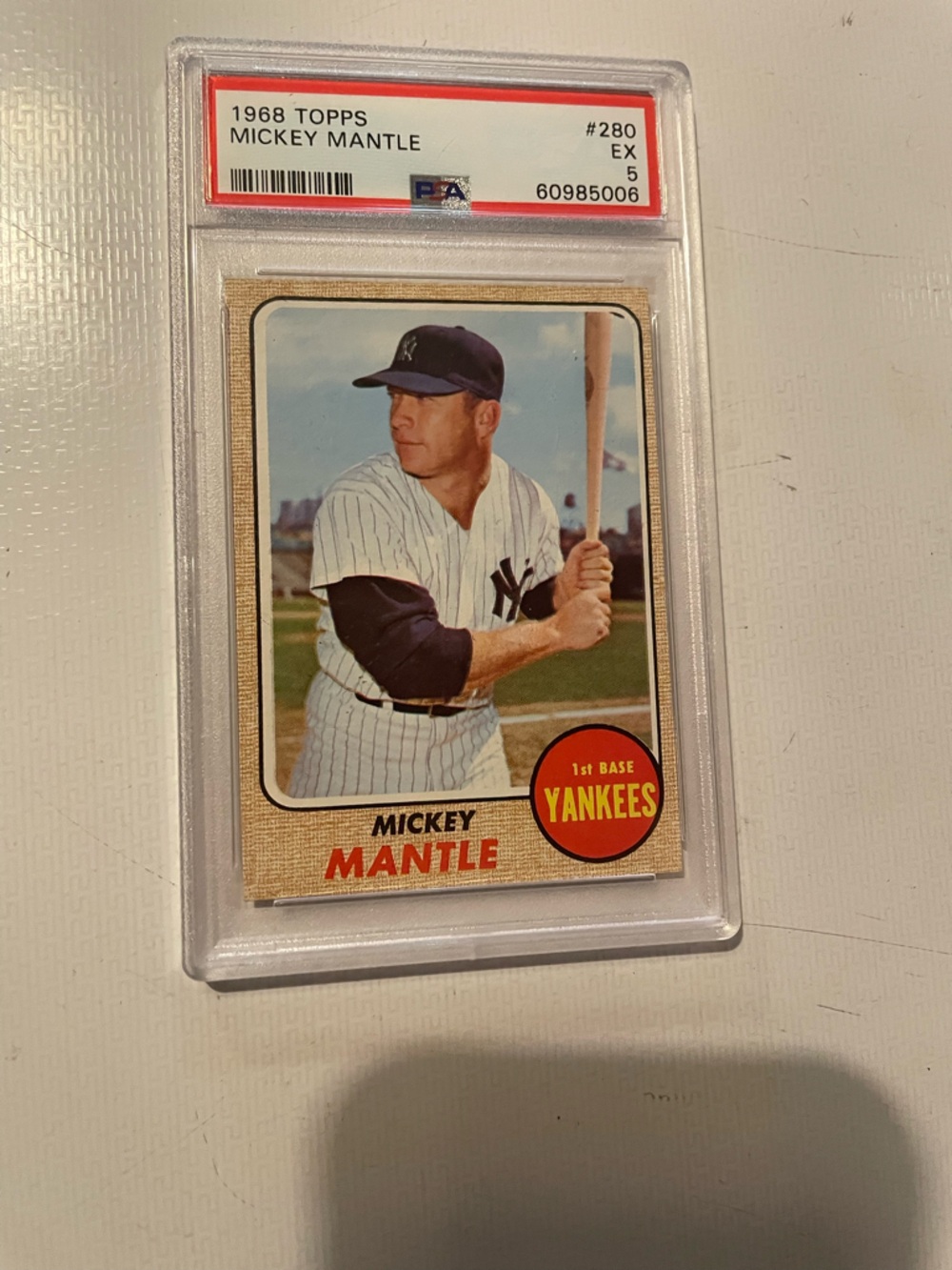 Mickey Mantle 1968 Topps PSA 5
